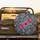 Fuchsia Violet Teal Floral Bloom Cluster - Vehicle Decor Gift Spare Tire Cover - 2