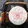 Central Cluster Pink Watercolor Bows Intertwined Scattered Fabric Folds - Home Decor Gift Spare Tire Cover - 5