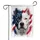 Stoic Pit Bull American Flag Blue Star Red Paint Patriotic Home Decor Gift for Dog Lovers Garden Flag - 3