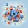 Blue Coral Butterfly Hydrangea Poppy Floral - Nature Lover Home Decor Gift Spare Tire Cover - 6