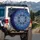 Mandala Flower Leaves Vines Scrollwork Feather - Car Decor Gift Spare Tire Cover - 3