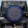 Opulent Mandala Floral Gold Bead Pearl Outlines Royal Blue Spare Tire Cover - 1