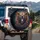 Golden Filigree Jewel Floral Roaring Bear Cosmic Galaxy Celestial Damask - Fantasy Lover Gift Spare Tire Cover - 3