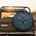 Art Nouveau Floral Bouquet Dark Blue Gold Filigree Tendrils - Luxurious Home Decor Gift Spare Tire Cover - 2