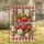 Welcome Strawberries Daisies Bees Gingham Foliage - Home Decor Gift Garden Flag - 1