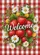 Welcome Strawberries Daisies Bees Gingham Foliage - Home Decor Gift Garden Flag - 6