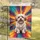 White Maltese Dog Smiling Spectrum Starburst - Everyday Home Decor for Pet Lovers Garden Flag - 5