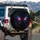 Aggressive Glowing Eyes Energy Swirl Cosmic Vapor Shadows Void - Home Decor Gift Spare Tire Cover - 3