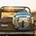 Cartoon Skeletons Driving Car Desert Highway Road Trip Adventure Spare Tire Cover - 2