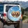Golden Retriever Faces Blue Sky Clouds - Dog Lover Gift Spare Tire Cover - 3