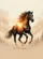 Double Exposure Galloping Horse Pine Forest Sunset - Home Decor Gift for Wildlife Lovers Garden Flag - 6