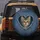 Surprised Tabby Kitten Pink Tongue Heart Tear Indigo Blue Denim - Cat Lover Decor Gift Spare Tire Cover - 5