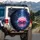 Lotus Flower Water Reflections Ripples Light Streaks - Car Decor Gift for Yoga Lover Spare Tire Cover - 3