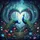 Peacock Heart Luminous Flora Enchanted Forest - Fantasy Lover Gift Spare Tire Cover - 6