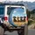 Black Tan Golden Brown Dachshund Dogs Golden Field Blue Sky Cumulus - Travel Enthusiast Gift Spare Tire Cover - 3