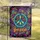 Peace Symbol Word Tie Dye Psychedelic Floral Paisley - Boho Lifestyle Home Decor Gift Garden Flag - 5