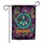 Peace Symbol Word Tie Dye Psychedelic Floral Paisley - Boho Lifestyle Home Decor Gift Garden Flag - 3