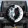 Black White Wolf Head Fire Ice Tribal Geometric Duality - Wildlife Lover Gift Spare Tire Cover - 1