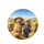Golden Retrievers Driving Hay Bales Straw Hat Overalls - Country Pet Lover Gift Spare Tire Cover - 4