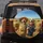 Golden Retrievers Driving Hay Bales Straw Hat Overalls - Country Pet Lover Gift Spare Tire Cover - 5