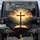 Rugged Wooden Cross Ancient Book Sunset Mountains - Faith Lifestyle Gift Spare Tire Cover - 1