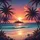 Tropical Sunset Palm Trees - Beach Lover Travel Essentials Spare Tire Cover - 6