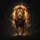 Fierce Golden Outline Lion with Radiant Mane Travel Essentials Wildlife Lover Gift Spare Tire Cover - 6