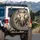 Elephant Head Gold Filigree Lotus Vines - Wildlife Lover Home Decor Gift Spare Tire Cover - 3