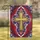 Golden Serbian Cross Cultural Pride - Serbian Heritage Home Decor Gift Garden Flag - 1