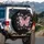 Glittering Rose Pink Butterfly Cosmic Dust - Glamorous Vehicle Decor Gift Spare Tire Cover - 3