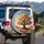 Ancient Oak Tree Golden Autumn Leaves Blue Sky Hill - Autumn Landscape Home Decor Gift Spare Tire Cover - 3