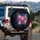 Pink Peony Blue Butterfly Botanical - Cosmic Home Decor Gift for Flower Lover Spare Tire Cover - 3