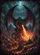 Black Dragon Fiery Breath Volcanic Landscape - Fantasy Lover Home Decor Gift Garden Flag - 6