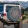 Mediterranean Azulejo Mandala Floral Tapestry Scrollwork Geometric Forms - Home Decor Gift Spare Tire Cover - 3