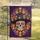 Dia de los Muertos Sugar Skull Sombrero Marigold Cosmos Floral - Home Decor Gift Garden Flag - 5