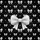 White Satin Bow Black Diamond Quilted Pearl Dots - Everyday Home Decor Gift Spare Tire Cover - 6