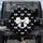 White Satin Bow Black Diamond Quilted Pearl Dots - Everyday Home Decor Gift Spare Tire Cover - 1