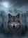 Majestic Gray Wolf Blue Eyes Forest Moon - Wildlife Lover Gift Garden Flag - 6