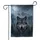 Majestic Gray Wolf Blue Eyes Forest Moon - Wildlife Lover Gift Garden Flag - 3