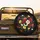 Exotic Hibiscus Floral Botanical Leaves Black Background Home Decor Gift Spare Tire Cover - 2