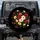 Exotic Hibiscus Floral Botanical Leaves Black Background Home Decor Gift Spare Tire Cover - 1