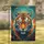 Piercing Orange Eyes Tiger Face Sharp Whiskers Teal Orange Gold - Wildlife Lover Home Decor Gift Garden Flag - 1