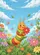 Green Yellow Red Caterpillar Daisies Butterflies Sky - Garden Home Decor Gift Garden Flag - 6
