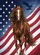 Majestic Brown Horse White Blaze American Flag Eagle - Home Decor for American Flag Lovers Garden Flag - 6