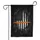Distressed Patriotic Black American Flag Thin Orange Line White Stars - Home Decor Gift Garden Flag - 3