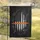 Distressed Patriotic Black American Flag Thin Orange Line White Stars - Home Decor Gift Garden Flag - 5