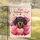 Black Tan Dachshund Dog Heart Balloons Love Kisses Hugs Valentine's Day Gift for Dog Lovers Garden Flag - 5