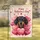 Black Tan Dachshund Dog Heart Balloons Love Kisses Hugs Valentine's Day Gift for Dog Lovers Garden Flag - 1