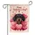 Black Tan Dachshund Dog Heart Balloons Love Kisses Hugs Valentine's Day Gift for Dog Lovers Garden Flag - 3