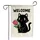 Black Cat Holding Pink Tulip Welcome Message Home Decor Gift Garden Flag - 3